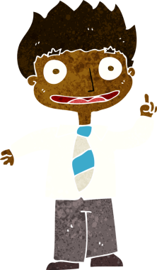 Bir insan tarafından çizilmiş bir fikri olan çizgi film adamı.