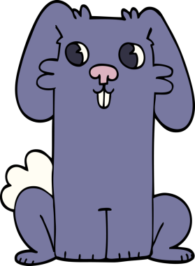 Bir insan tarafından çizilmiş şirin tavşan.