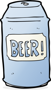 Bir insan tarafından çizilmiş bira kutusu.