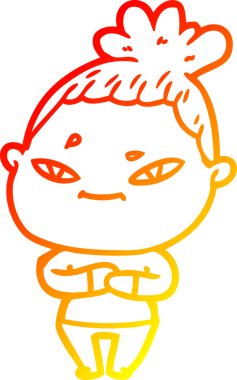 Bir insan tarafından çizilmiş bir karikatür kadın çizimi