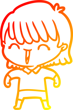 Bir insan tarafından çizilmiş bir karikatür kadın çizimi