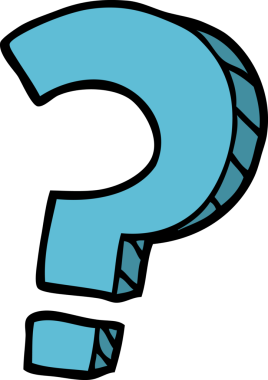 Bir insan tarafından çizilmiş el çizimi karikatür soru işareti