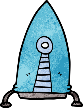 bir insan tarafından çizilmiş karalama uzay roketi