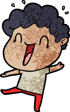 Bir insan tarafından çizilmiş mutlu bir adam.