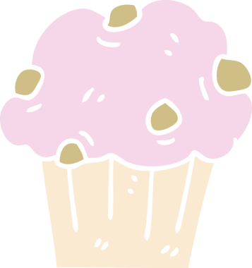 Bir insan tarafından çizilmiş tuhaf bir karikatür çikolatalı pasta.