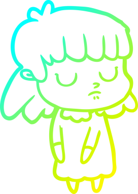 Bir insan tarafından çizilmiş ilgisiz bir karikatür çizimi.