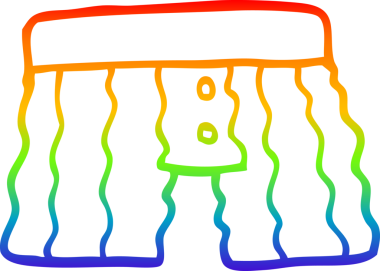 Gökkuşağı gradyan çizgisi bir insan tarafından çizilmiş bir iç çamaşırı.