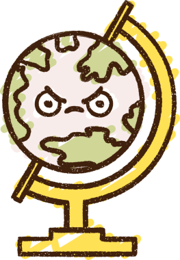 Bir insan tarafından çizilmiş Coğrafya Küre Tebeşiri