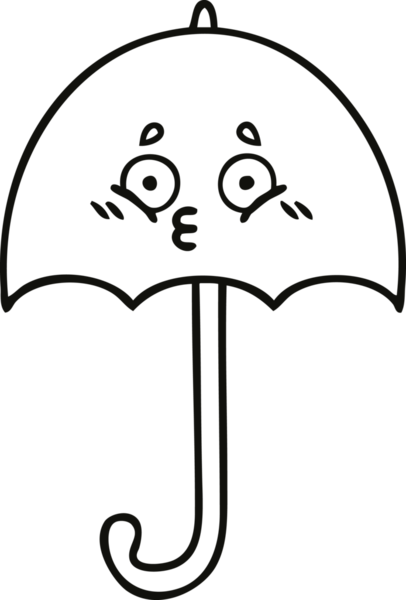 Bir insan tarafından çizilmiş şemsiye çizimi