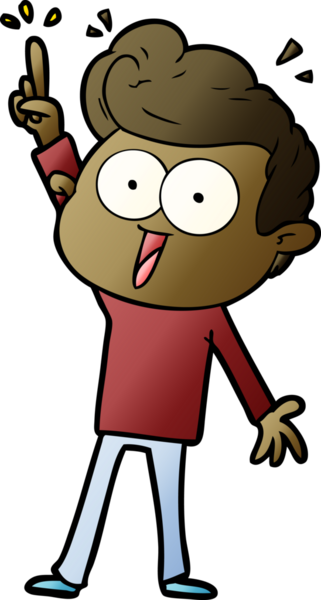 Bir insan tarafından çizilmiş çizgi film bakışlı adam.