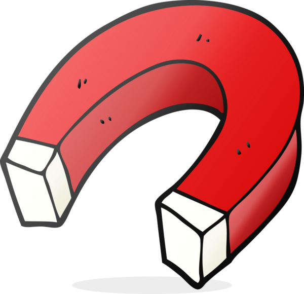 Bir insan tarafından çizilmiş serbest çizgi film mıknatısı