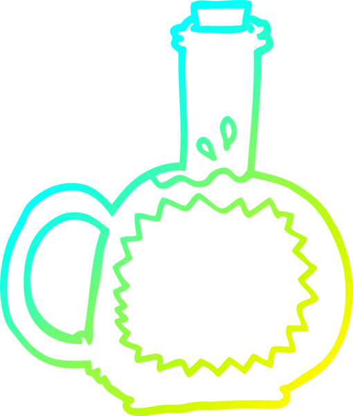 Bir insan tarafından çizilmiş soğuk gradyan çizgi çizimi.