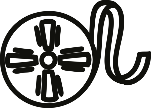 bir insan tarafından çizilmiş film makarası simgesi