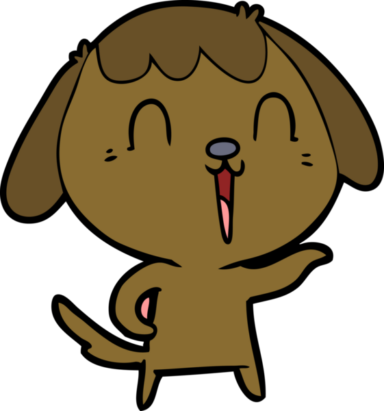 Bir insan tarafından çizilmiş çizgi film köpeği.