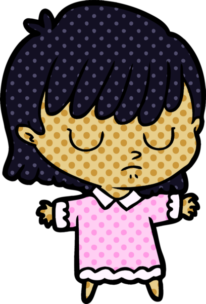 Bir insan tarafından çizilmiş karikatür kadın.