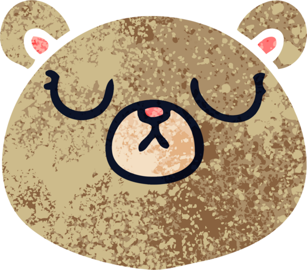 Bir insan tarafından çizilmiş garip bir çizgi film ayısı.