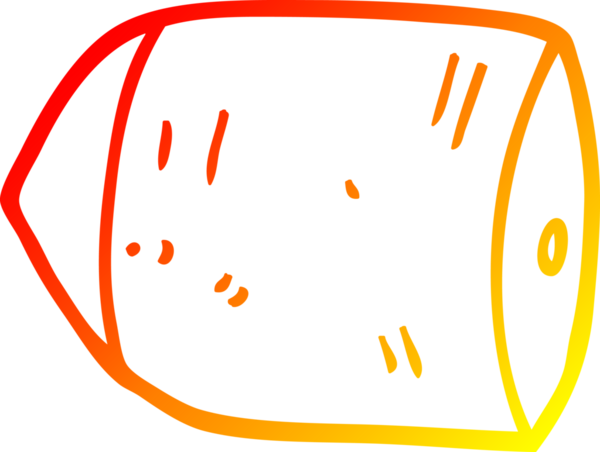 Bir insan tarafından çizilen karikatür mermisinin sıcak eğimli çizimi