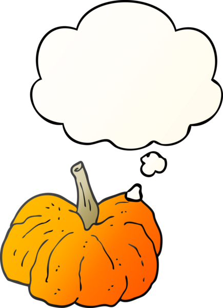 Düşünce baloncuklu çizgi film kabağı bir insan tarafından çizilmiş düzgün eğimli stil