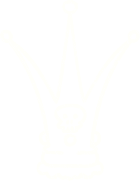 Ürkütücü Crown Tebeşiri Bir insan tarafından çizilmiş