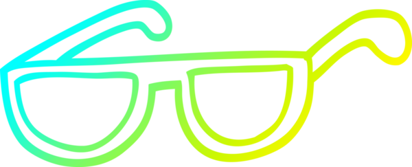 Bir insan tarafından çizilmiş bir çizgi film güneş gözlüğü çizimi.