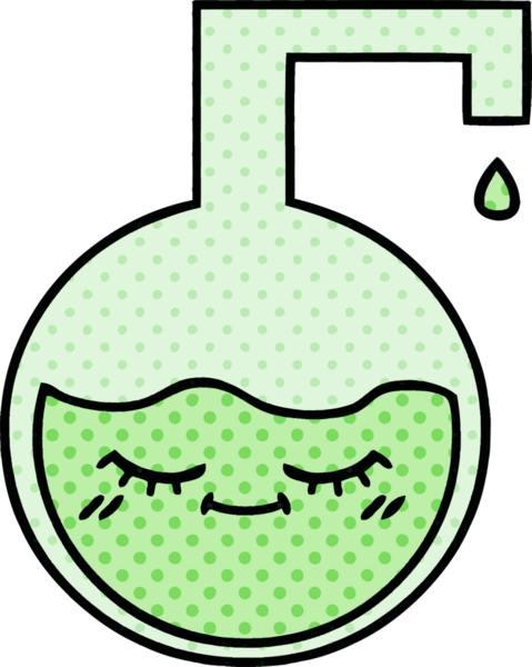 Bir insan tarafından çizilmiş bir bilim deneyinin çizgi romanı.