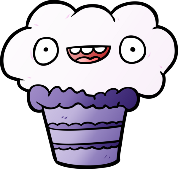 Bir insan tarafından çizilmiş komik bir kek.