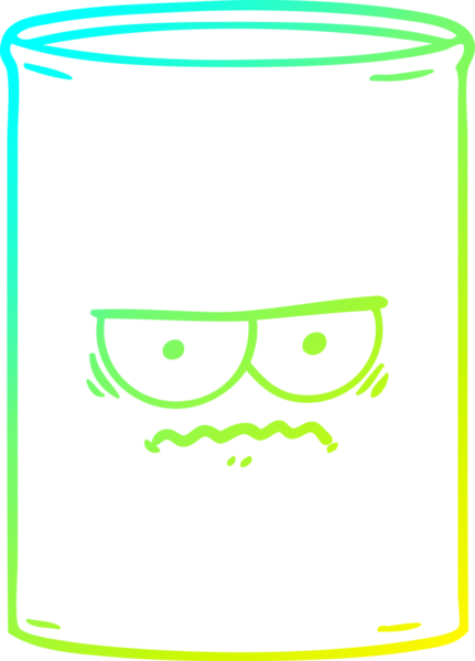 Bir insanın çizdiği karikatür petrol varilinin soğuk gradyan çizimi