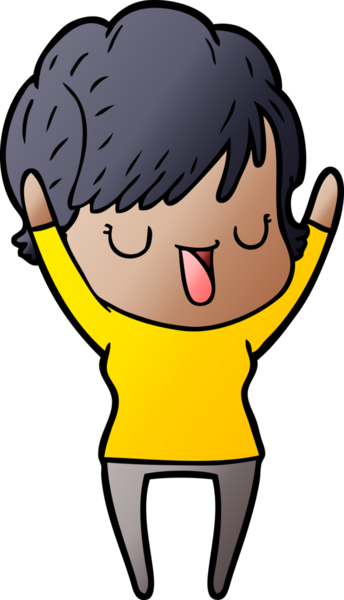 Bir insan tarafından çizilmiş bir karikatür kadın konuşuyor.