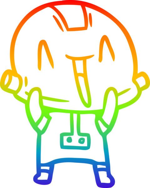 gökkuşağı gradyan çizgisi bir insan tarafından çizilmiş robot çizgi