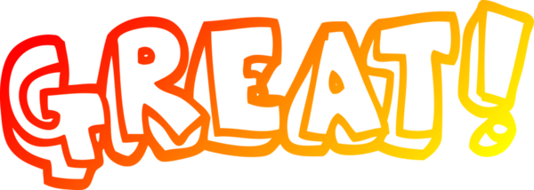 Bir insan tarafından çizilmiş bir çizgi filmin sıcak gradyan çizimi.