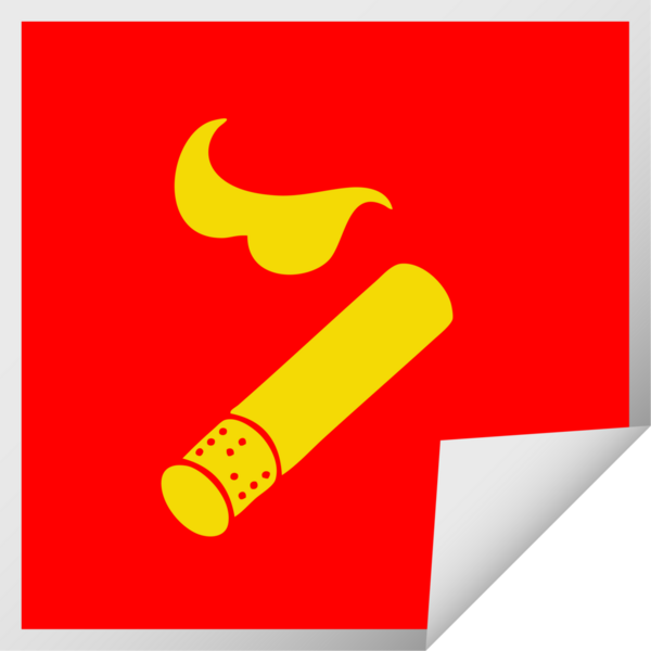 Bir insan tarafından çizilmiş sigara karikatürü.