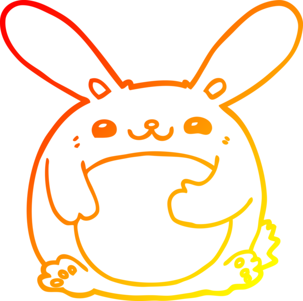 Bir insan tarafından çizilmiş çizgi film tavşanı çizimi