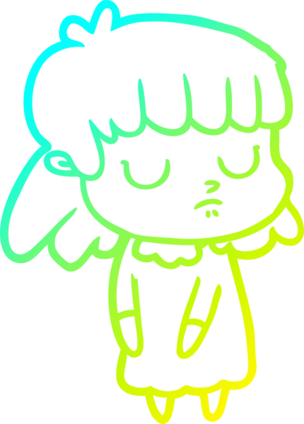 Bir insan tarafından çizilmiş ilgisiz bir karikatür çizimi.