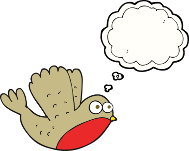 Serbest çizim düşünce balonu çizgi filmi uçan noel robini bir insan tarafından çizildi.