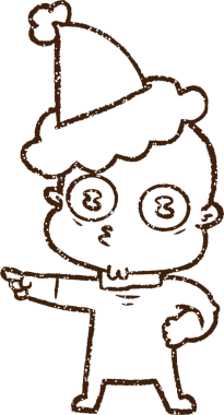 Bir insan tarafından çizilen Noel Uzaylı Kömürü