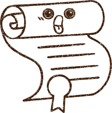 Bir insan tarafından çizilmiş Sertifika Kömürü Çizimi