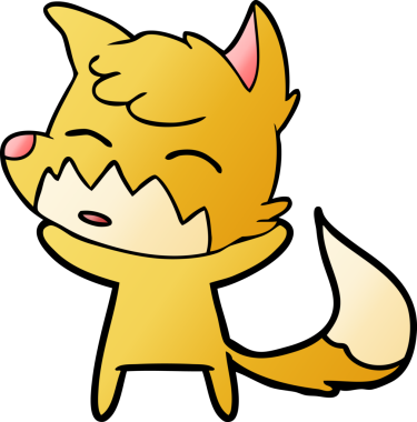 bir insan tarafından çizilmiş tilki çizgi filmi