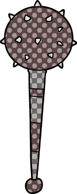 bir insan tarafından çizilmiş ortaçağ biber gazı çizgi filmi