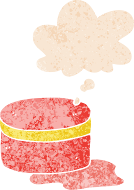 Düşünce baloncuklu çizgi film güzellik losyonu bir insan tarafından çizilmiş dertli retro tarzı