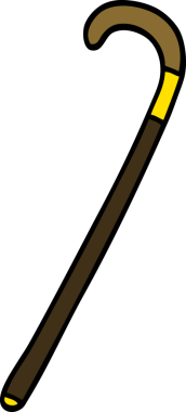 Bir insan tarafından çizilmiş karalama yürüme sopası.