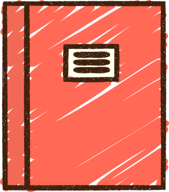 Bir insan tarafından çizilmiş Kitap Tebeşiri