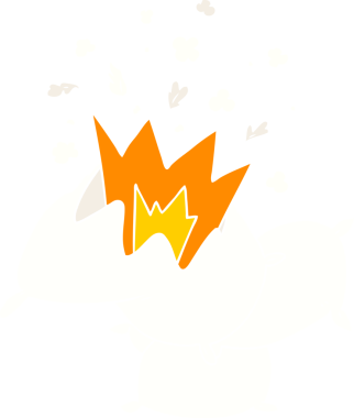 Bir insan tarafından çizilmiş düz renk çizgi film yastık savaşı