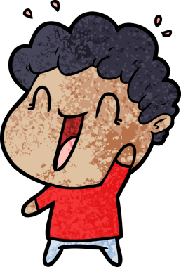 Bir insan tarafından çizilmiş mutlu bir adam.