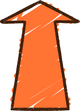 Bir insan tarafından çizilen Ok Tebeşiri