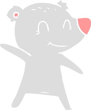 Bir insan tarafından çizilmiş gülümseyen ayı