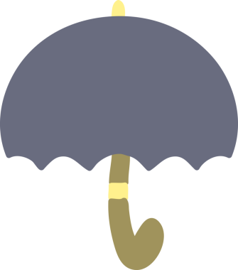 Bir insan tarafından çizilen şemsiye