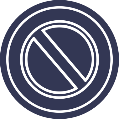 Bir insan tarafından çizilmiş genel duraklama dairesel simgesi