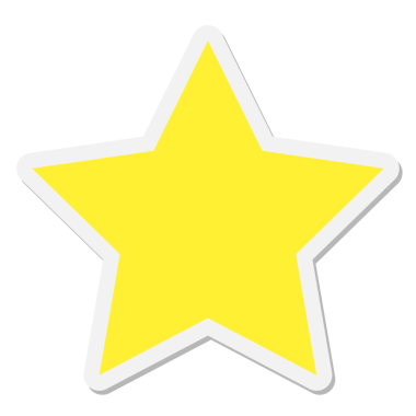 Bir insan tarafından çizilmiş yıldız şekli etiketi