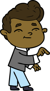 Bir insan tarafından çizilmiş mutlu çizgi film adamı.