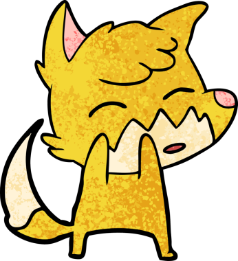 bir insan tarafından çizilmiş tilki çizgi filmi